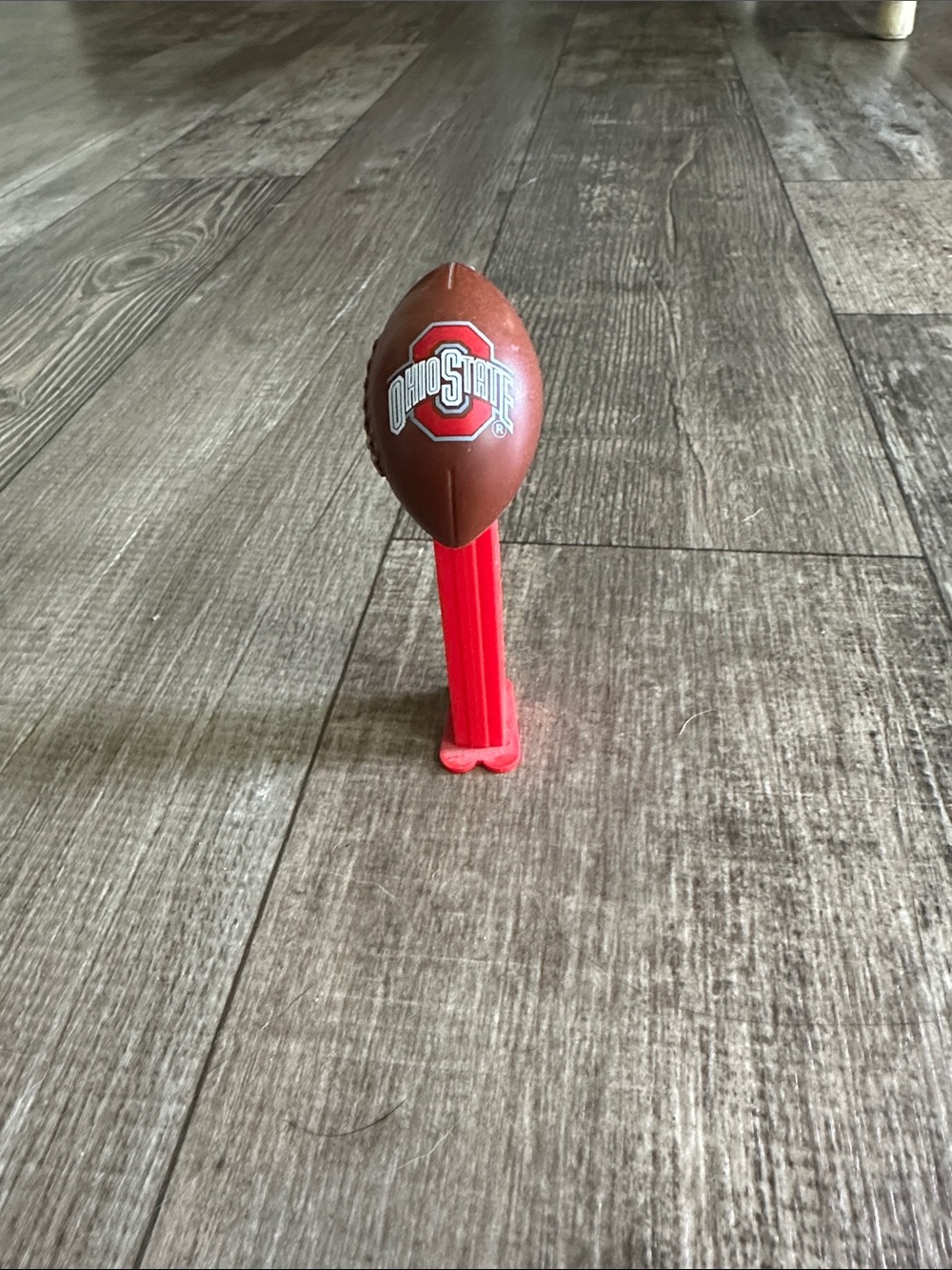 Ohio State Football PEZ Candy Dispenser - Red & Brown